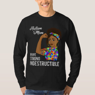 Autism Mom Indestructible Autistic Puzzle Ribbon A T-Shirt