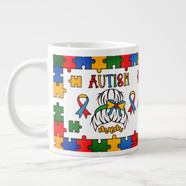 Autism Mum - Jumbo-Tasse (Links)
