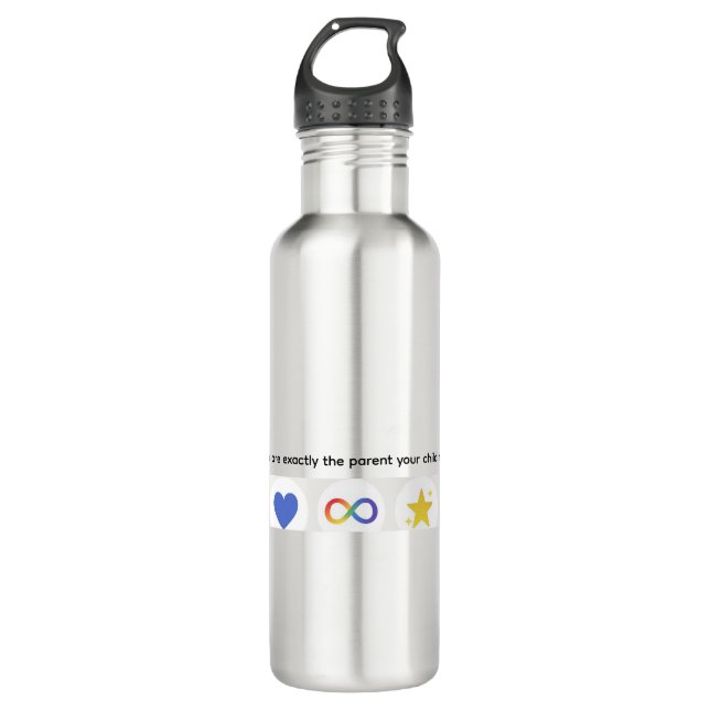 Autism Parent Motivation Edelstahlflasche (Vorderseite)