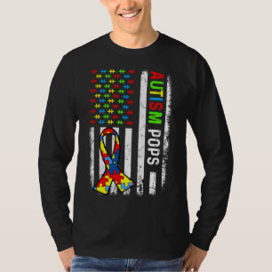 Autism Pops American Flag Autism Awareness Family T-Shirt