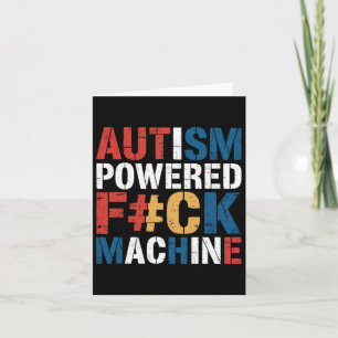 Autism Powered F#ck Machine Retro Rizz'em Funny Qu Karte