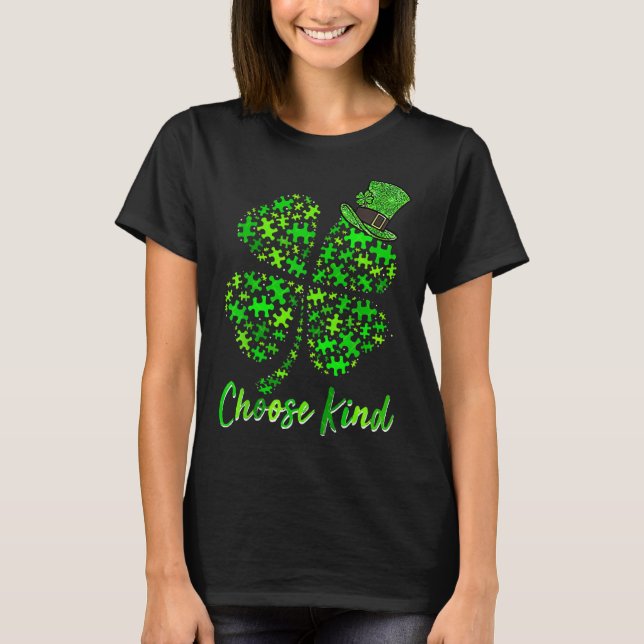Autism Puzzle Pieces St Patrick Day shirt is a gre (Vorderseite)