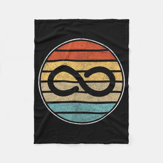 Autism Rights Retro Vintage Infinity – Autism Awar Fleecedecke (Vorderseite)