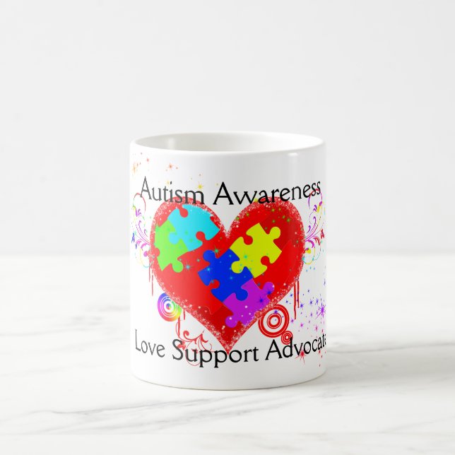 Autism Shining Heart Kaffeetasse (Mittel)