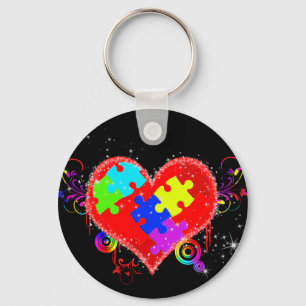 Autism Shining Heart Schlüsselanhänger
