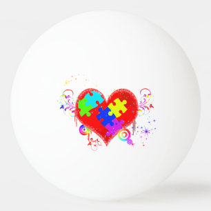 Autism Shining Heart Tischtennisball