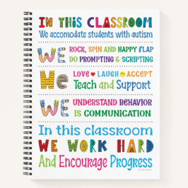 Autism Special Ed Teacher Wertschätzung Notizbuch