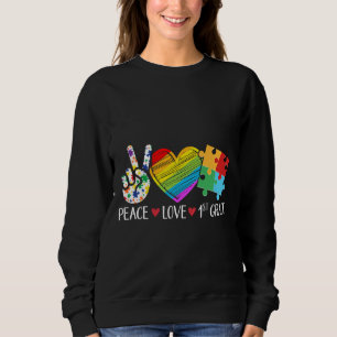 Autism Student Lehrer Kinder Friedliche Liebe Auti Sweatshirt