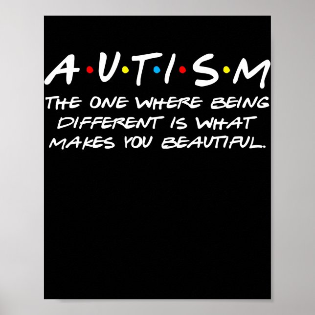 Autism The One Where Being Different Puzzle Poster (Vorne)