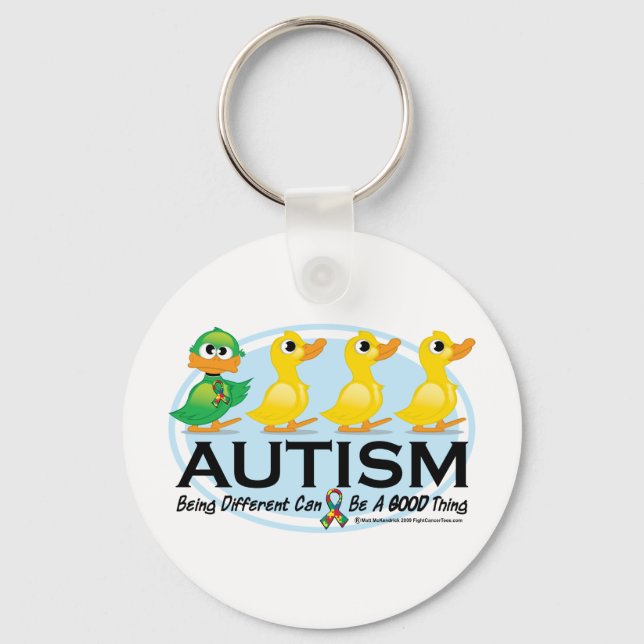 Autism Ugly Duckling Schlüsselanhänger (Vorderseite)