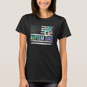 Autism Vater Awareness American Flag USA Kind's ha T-Shirt