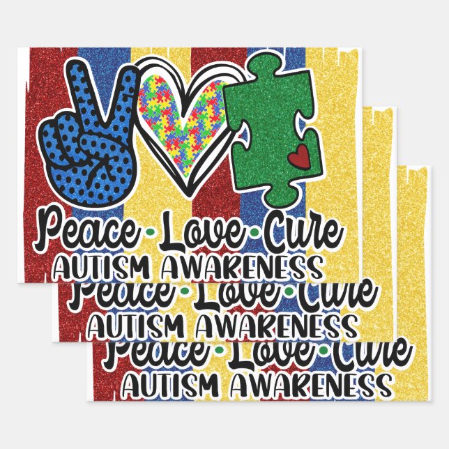 Autisme 19" x 29" Feuilles papier enveloppantes (Lot)