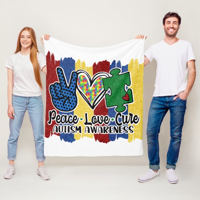 Autisme - Couverture en polaire, 50"x60" (En situation)