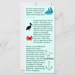 Autisme Ensemble Carte Plat Garçon