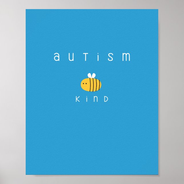 autisme être gentiment sensibilisation Poster & Im (Devant)