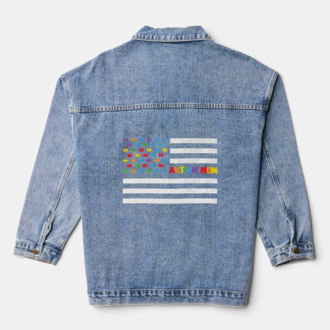 Autisme Mom American Flag World Sensibilisation su (Verso)