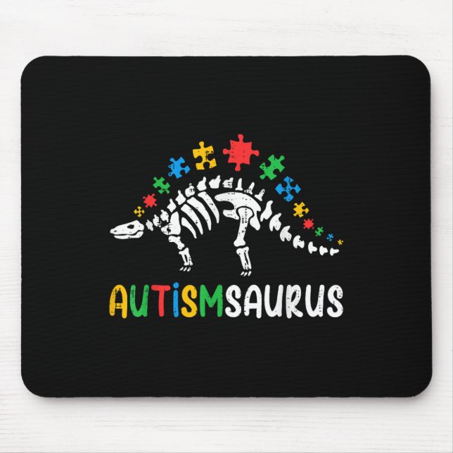 Autismsaurus Dinosaur Boys Kids Kleinkind Autismus Mousepad (Vorne)