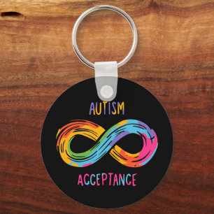 Autismus Akzeptanz Farbenfrohe Rainbow Infinity Sy Schlüsselanhänger