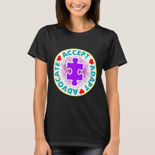 Autismus akzeptieren Adaptieren Advocate ein nette T-Shirt