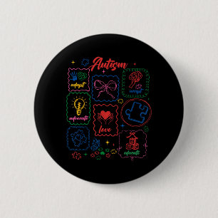 Autismus Akzeptieren Anpassen Einsetzen Liebe Bild Button