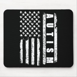 Autismus Amerikanische Flagge Autismus Bewusstsein Mousepad