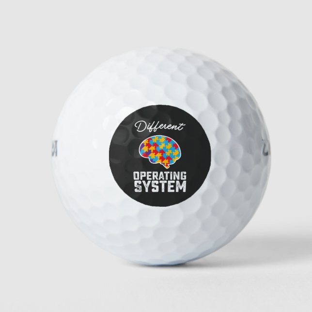 Autismus Anderes Betriebssystem Neurovielfalt Golfball (Vorderseite)