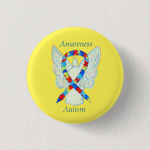 Autismus Angel Puzzle Sensibilisierungskampagne Bu Button