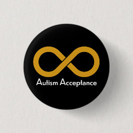 Autismus-Annahmegoldunendlichkeit Button