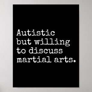 Autismus Asd Aspie Karate Kung Fu Autistischer Mar Poster