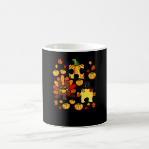 Autismus-Asd-Bewusstseins-Puzzleteil Herbst Thanks Kaffeetasse