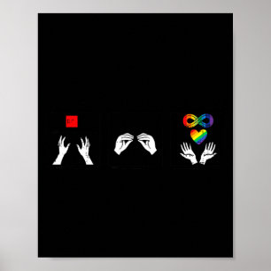Autismus asl will mehr Akzeptanz asd Bewusstsein M Poster