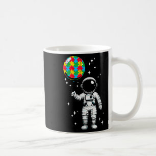 Autismus-Astronaut-Puzzle-Ballon süß asd Bewusstse Kaffeetasse