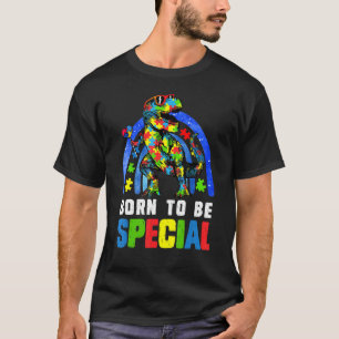Autismus Aufklärungsmonat Dinosaur Geborenes Speci T-Shirt