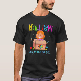 Autismus außerhalb der Box Mädchen Autismus Bewuss T-Shirt