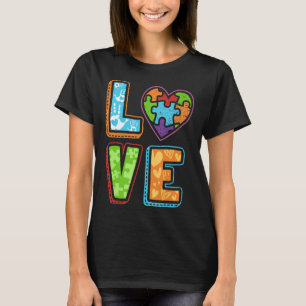 Autismus-Autismus-Bewusstsein s Liebesherzpuzzlete T-Shirt