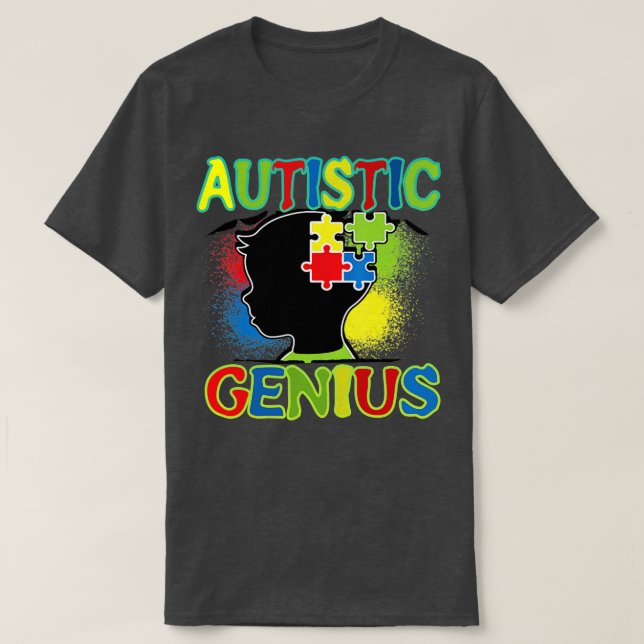 Autismus Autismus Genius Autismus Sensibilisierung T-Shirt (Design vorne)