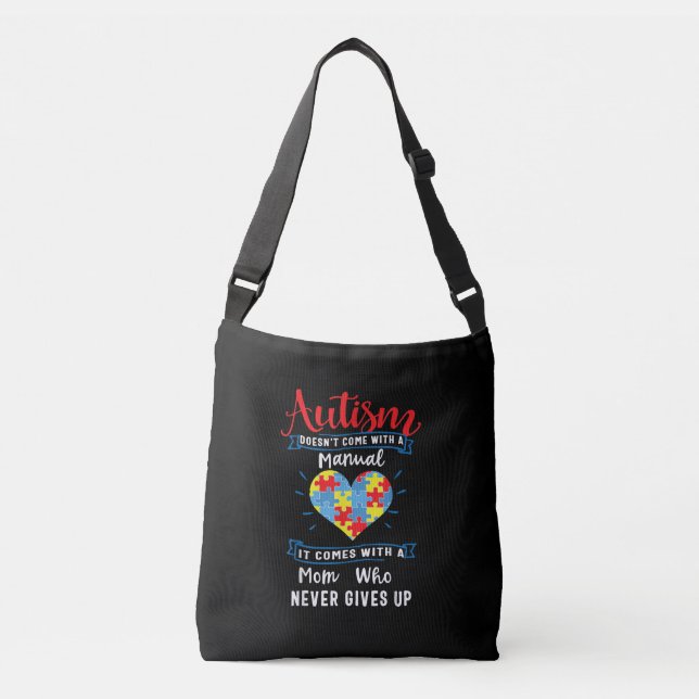 Autismus| Autismus kommt nicht mit einem Handbuch Tragetaschen Mit Langen Trägern (Vorderseite)