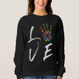 Autismus-Autismus Sensibilisierung Liebe Illustrat Sweatshirt