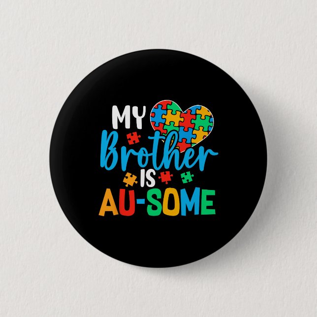 Autismus Awareness Autismus Squad Unterstützung Ph Button (Vorderseite)