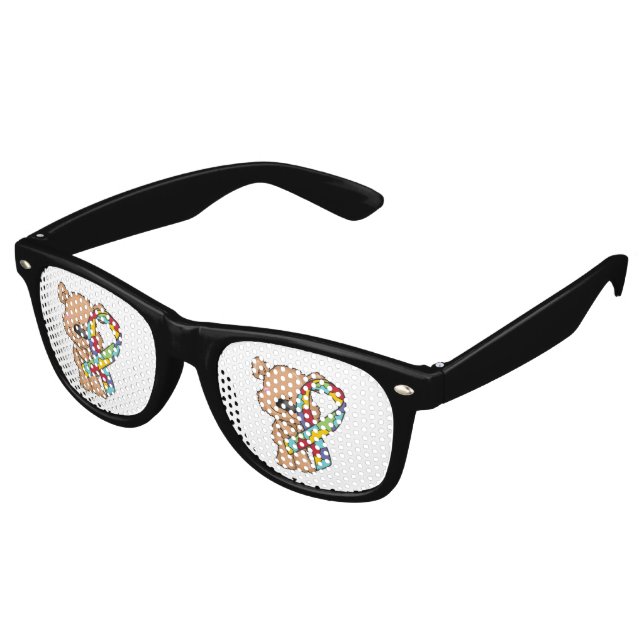 Autismus Awareness Bär Sonnenbrille (Schrägansicht)