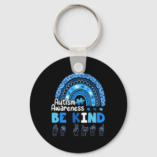 Autismus Awareness Be gül ASL Hand Sign Language Schlüsselanhänger