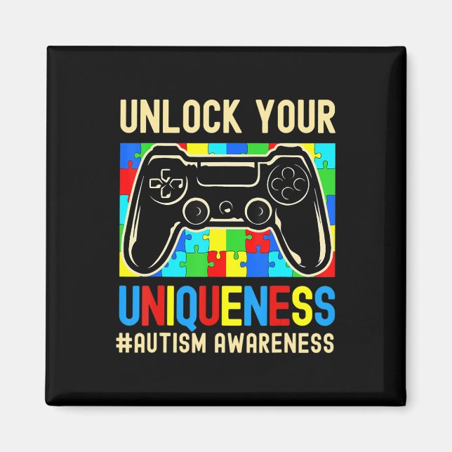Autismus Awareness Boys Girls Video Game Controlle Magnet (Vorne)