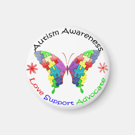 Autismus Awareness Butterfly Magnet