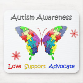 Autismus Awareness Butterfly Mousepad