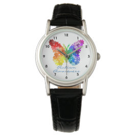 Autismus Awareness Butterfly Puzzle Design Armbanduhr