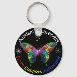 Autismus Awareness Butterfly Schlüsselanhänger