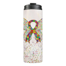 Autismus Awareness Butterfly Thermosbecher