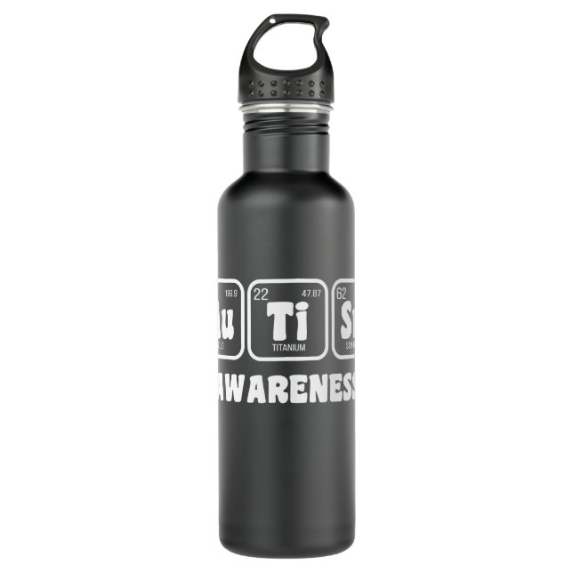 Autismus Awareness Chemical Element Edelstahlflasche (Vorderseite)