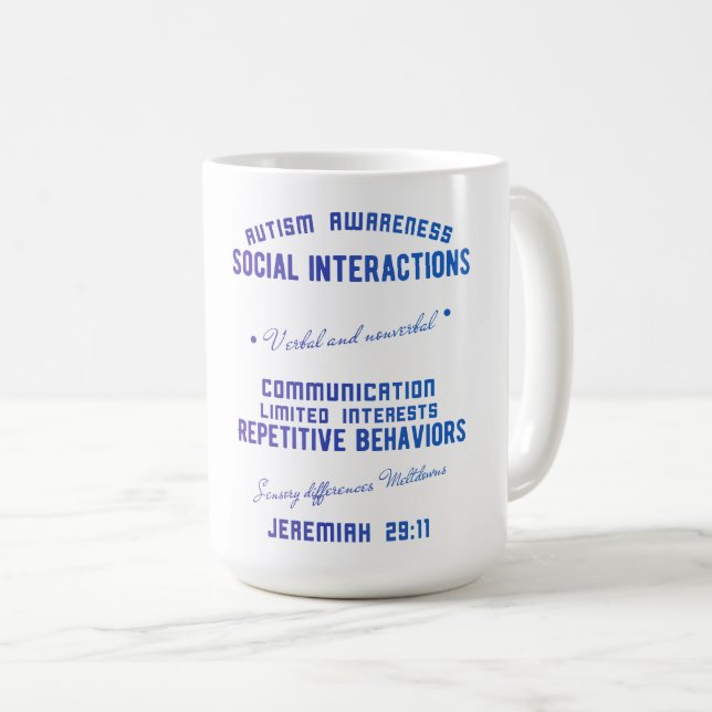 Autismus Awareness Classic Tasse (VorderseiteRechts)