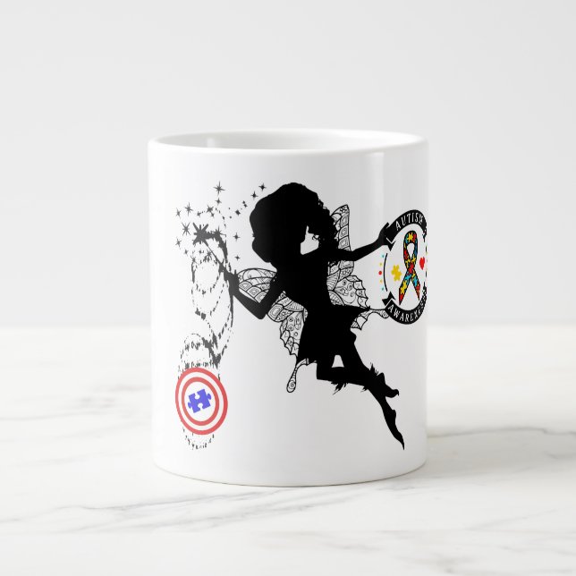 Autismus Awareness Jumbo-Tasse (Vorderseite)